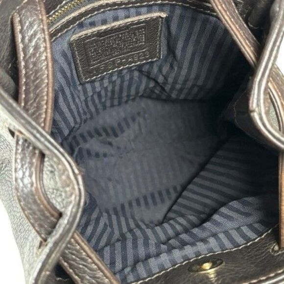 Coach Vintage Sonoma Drawstring Mahogany Pebbled Leather Bucket Bag 1998 #4923 - Picture 8 of 16